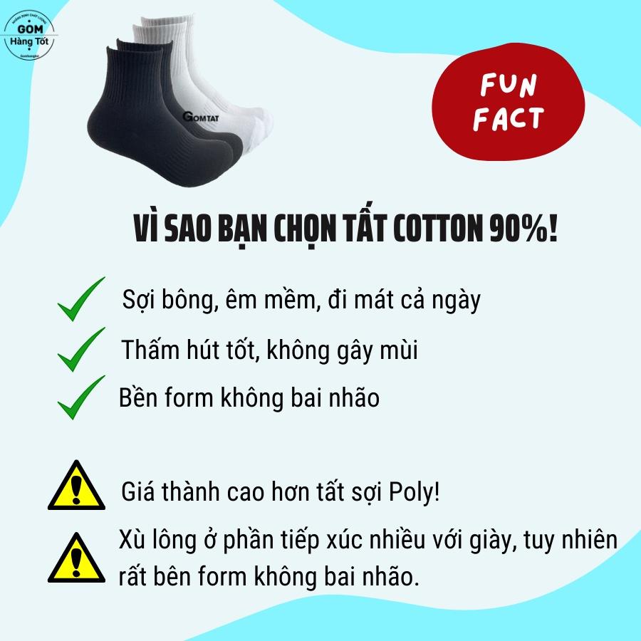 Tất Cổ Cao Nam Nữ GOMTAT Sọc Thời Trang Chất Liệu Cotton Cao Cấp - GOM10-CAO-3SOC