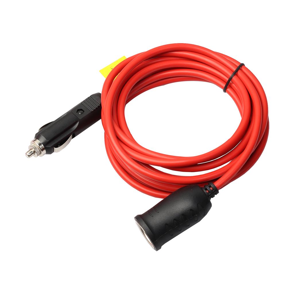 Cigarette Lighter Extension Cord Cable Heavy Duty 12ft 12V/24V Car Charger with Cigarette Lighter Socket Plug