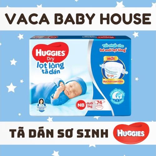 (NEW) Tã dán sơ sinh Huggies NB74 (dứoi 5kg) mẫu mới