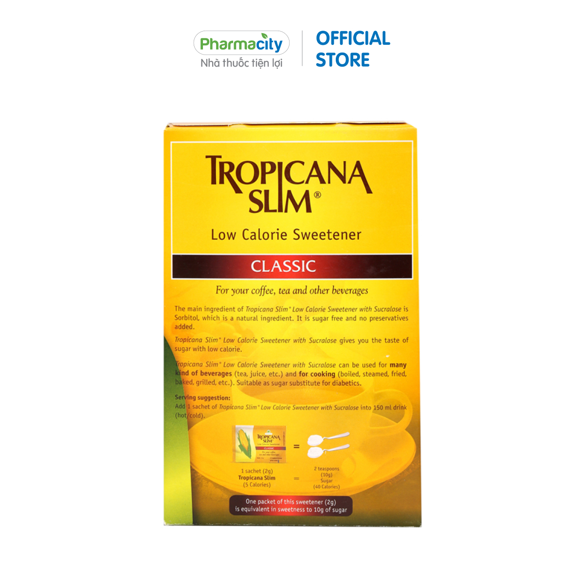 Đường ăn kiêng Tropicana Slim (Hộp 50 gói x 2g)