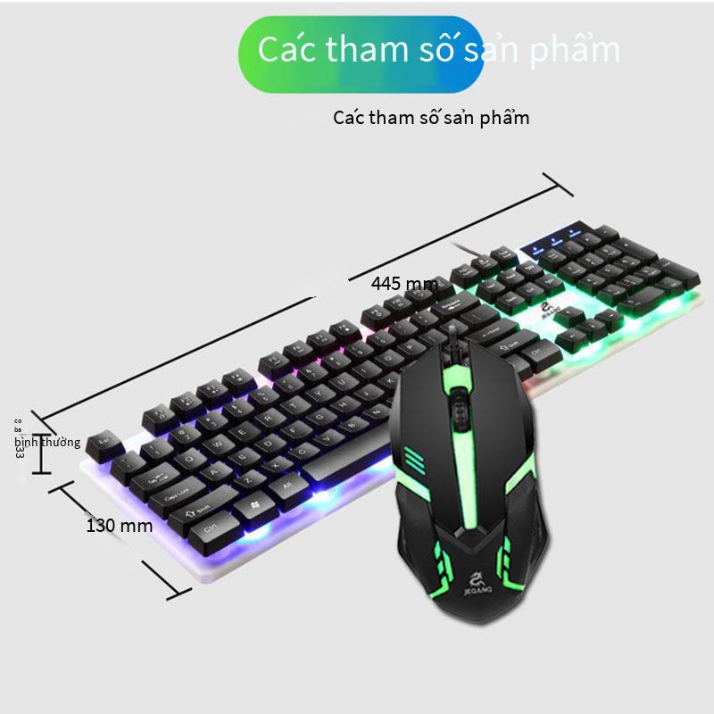 Bộ thao tác máy tính phím chuột chơi game phát sáng có dây phong cách mới nhất Zhang đã cài đặt máy Amazon chuột bàn phím Amazon