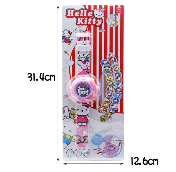 Đồng hồ CHIẾU 20 HÌNH HELLO KITTY cho bé gái