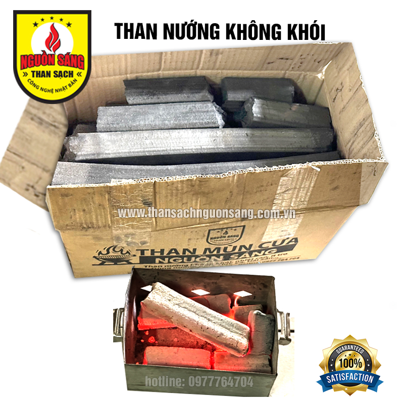 Than mùn cưa gía sỉ (thùng 10kg)- Than nướng không khói