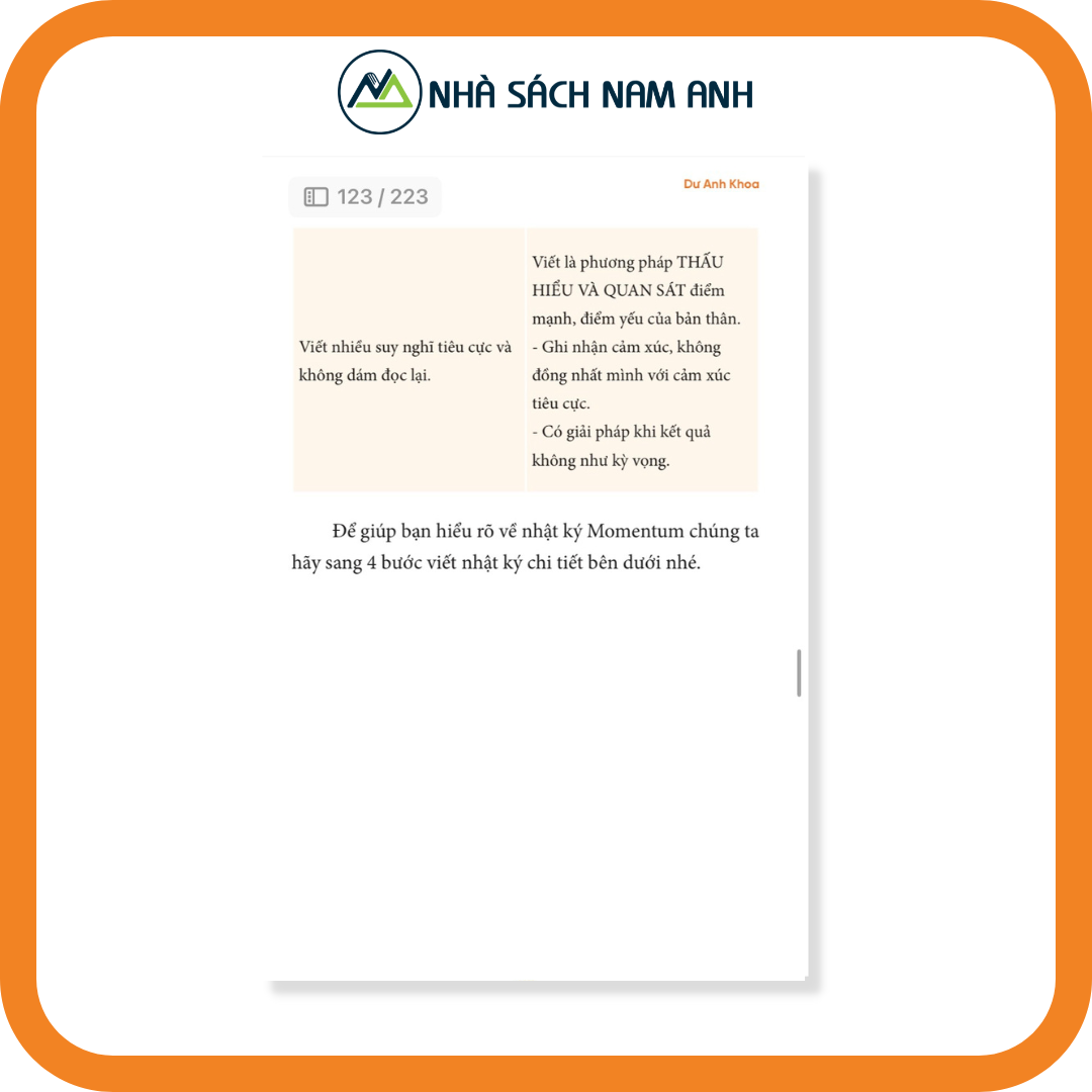 Sổ tay Nhật Ký Momentum - Tác giả Dư Anh Khoa