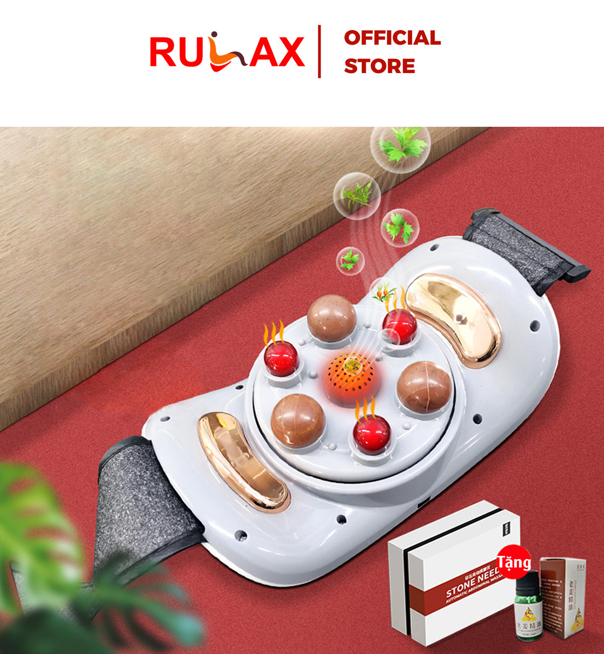 Đai Massage Bụng Đa Năng RULAX, Massage Mỡ Bụng, Giảm Đau Nhức Toàn Thân