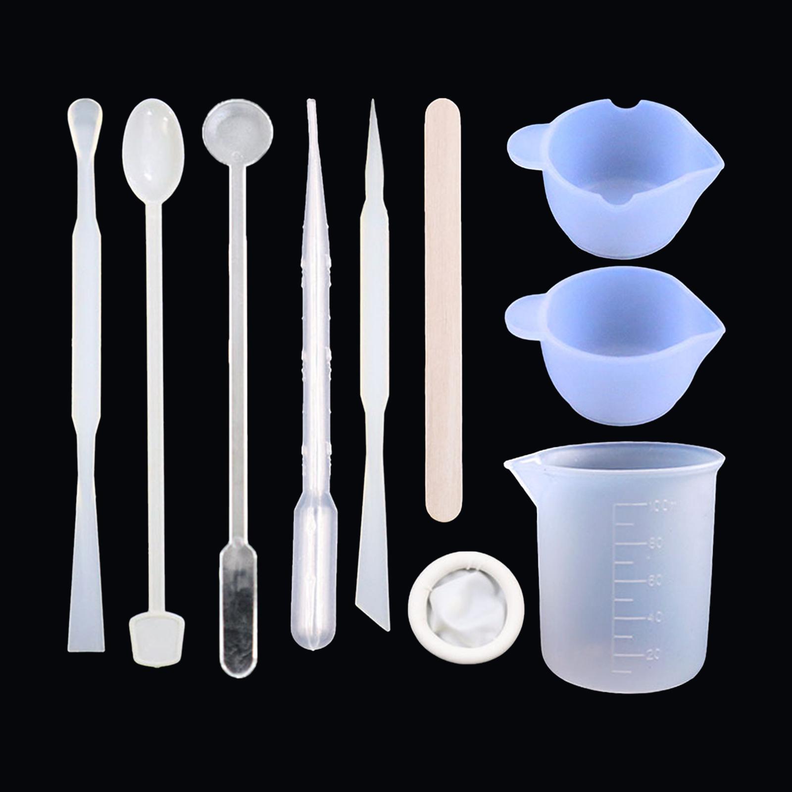 Set 39 Cốc Đo Lường 100Ml Bằng Silicone Dùng Làm Trang Sức Resin Epoxy Đeo Ngón Tay Cho Người Lớn