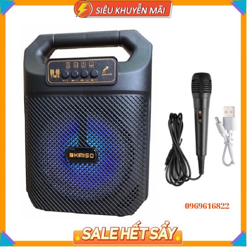 Loa Bluetooth Superbass Kimiso QS 3607 - Loa Nghe Nhạc Tặng Kèm Micro Hát Karaoke