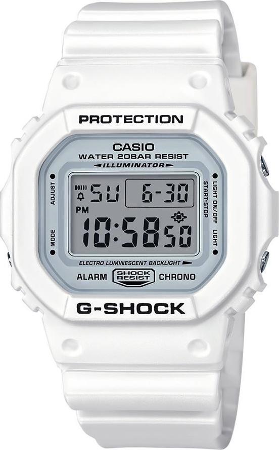 Đồng Hồ Nam Casio G-Shock DW-5600MW-7DR Anh Khuê Dây Nhựa Trắng - Mặt Vuông (42,8mm)