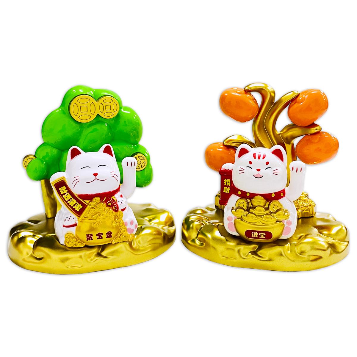 Tượng Mèo Thần Tài Vẩy Tay - Trang Trí Tết - JS901/02/05 - Mẫu 2