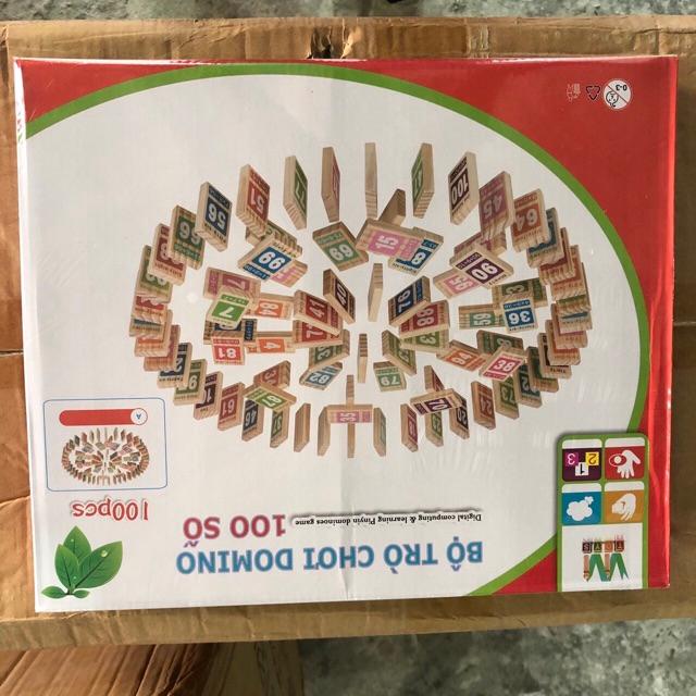 Bộ đồ chơi domino 100 số - Đồ chơi gỗ