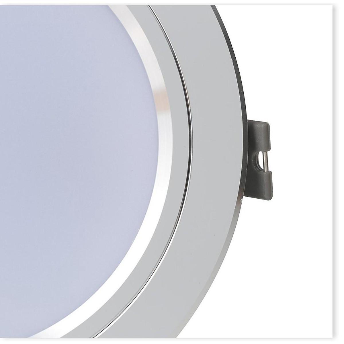 Đèn LED Downlight âm trần đổi màu 9W Rạng Đông AT10 ĐM 110/9W , Viền mạ bạc tinh tế