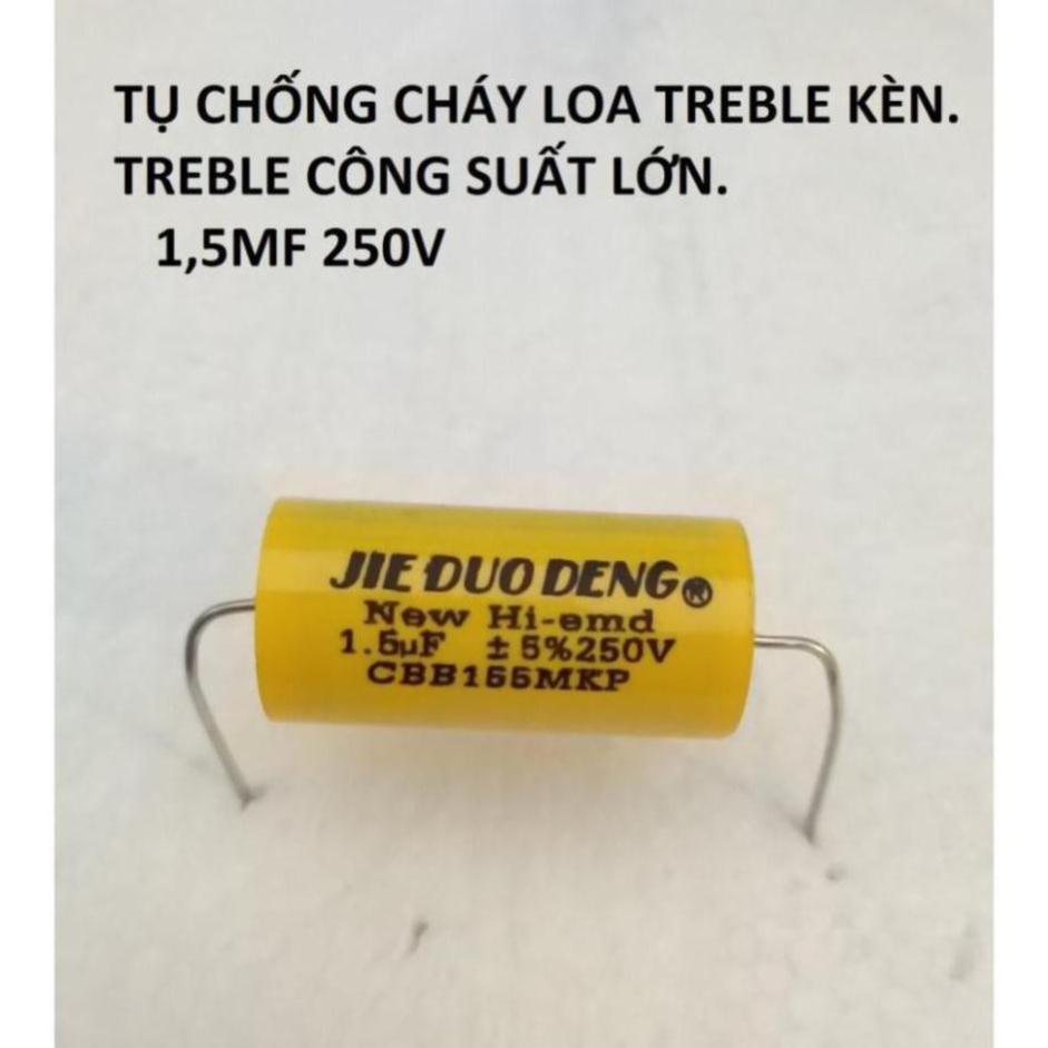 COMBO 2 TREBLE VUÔNG 7CM + 2 TỤ 1.5MF 250V VÀNG