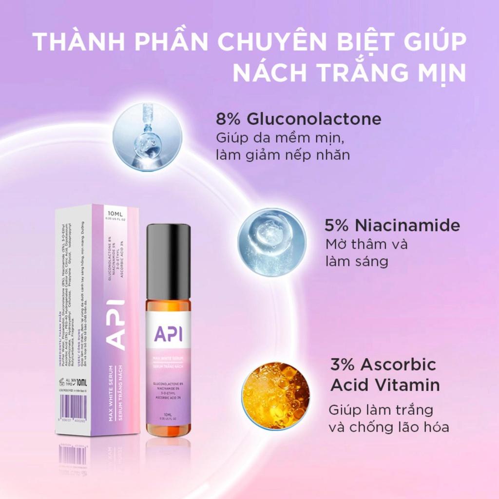 Son Nách API - Serum Khử Mùi Hôi Nách, Lăn Trắng Nách Mee Natural Giảm Thâm Ngăn Tiết Mồ Hôi 6ml