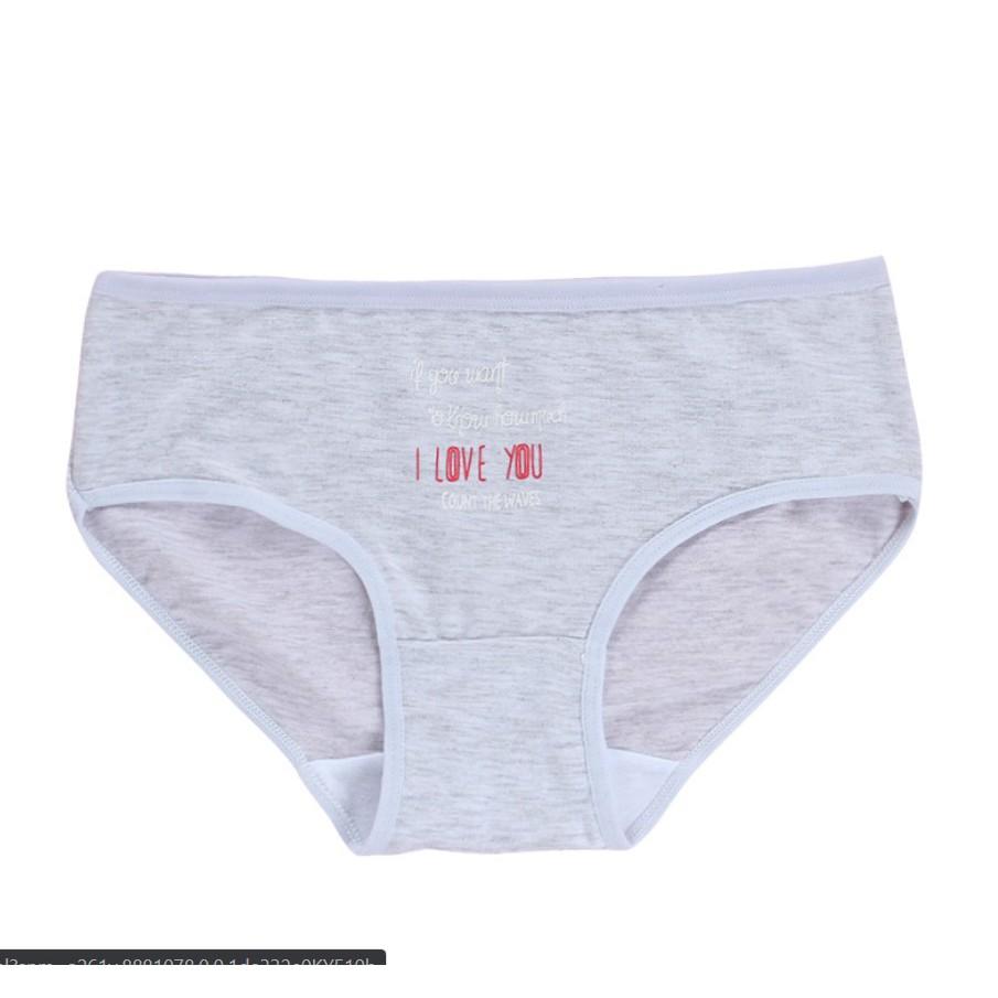 Quần Lót Cotton Bé Gái Kháng Khuẩn I LOVE YOU Thời Trang ( Q228 ) Hàng Loại Đẹp