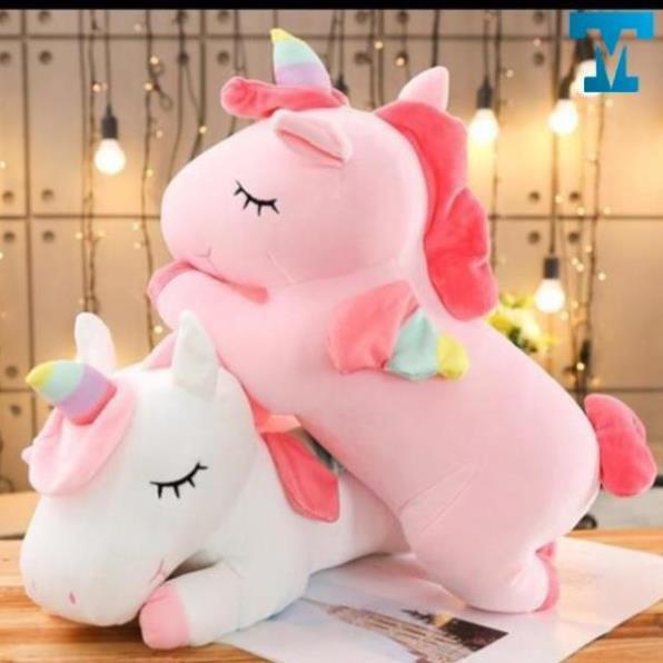 Gấu bông gối ôm ngựa kỳ lân ngựa pony vải co dãn 4 chiều hàng cao cấp - TB21