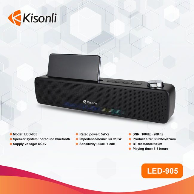 LOA BLUETOOTH KISONLI LED 905,LOA THẺ NHỚ MINI-HÀNG CHÍNH HÃNG