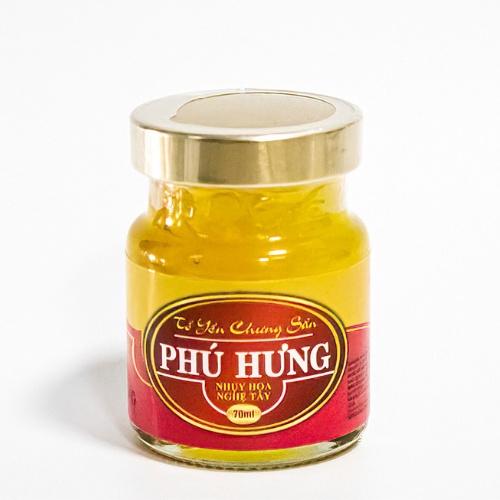 Yến tươi chưng sẵn Vị Saffron, Yến Sào Phú Hưng,vỉ 10 lọ70ml, nguyên chất, không chất bảo quản