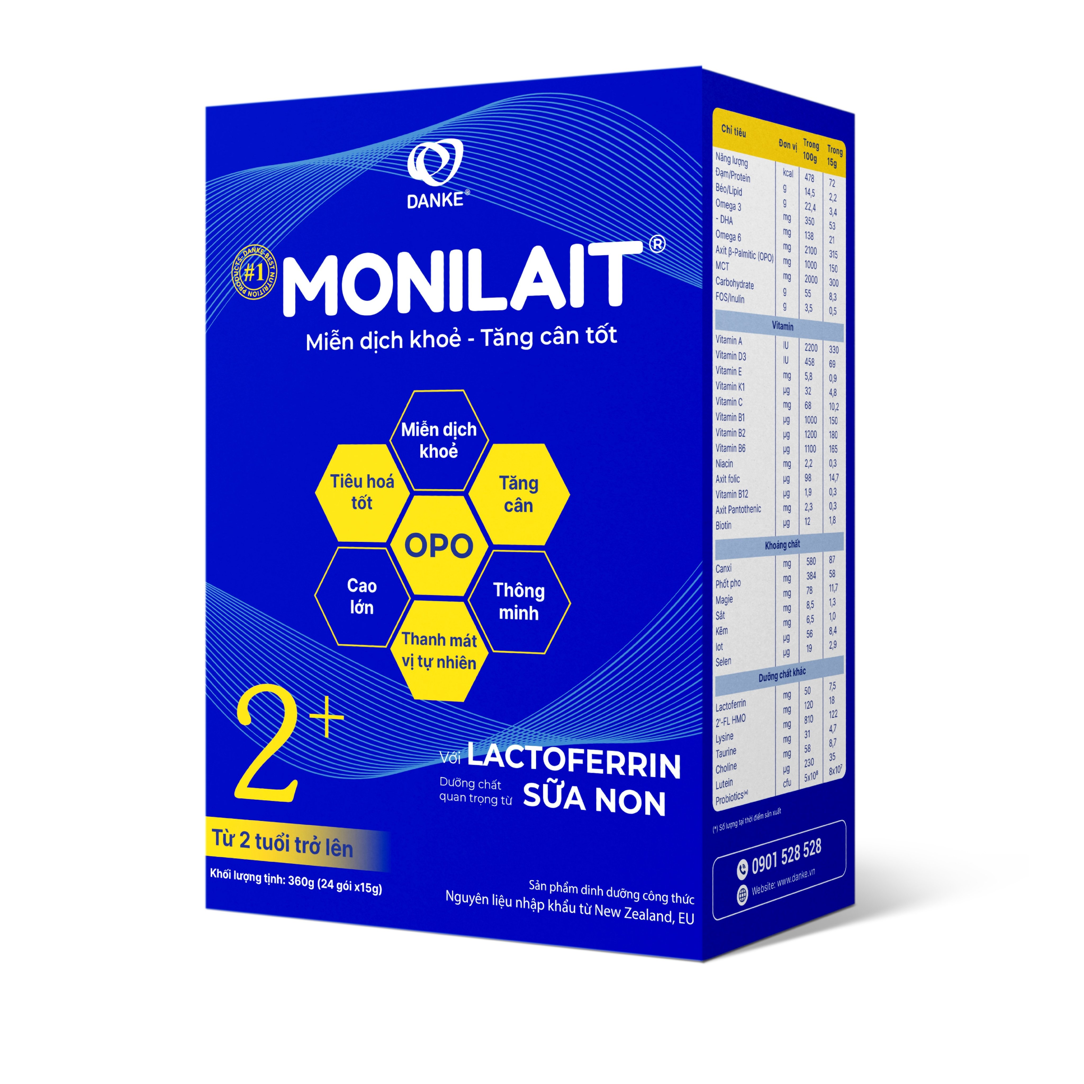 Monilait 2+ ( dạng hộp 24 gói )