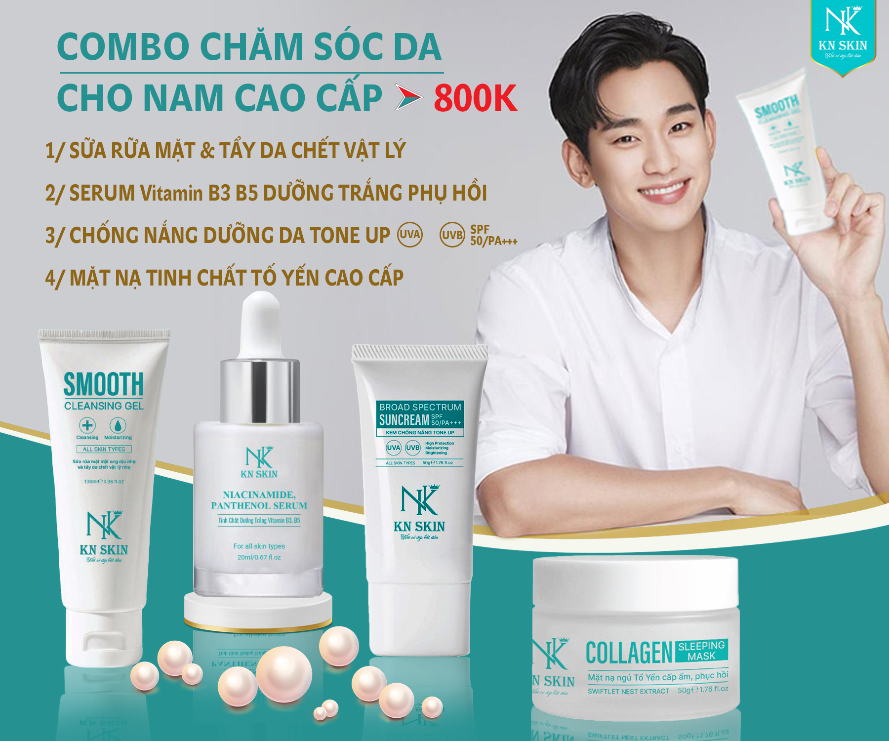COMBO CHĂM SÓC DA DÀNH CHO NAM,Với combo dưỡng dành cho nền da khô với thành phần chính là b3 b5 HA ABUTIN SIÊU PHỤC HỒI CĂNG BÓNG CHUYÊN SÂU  Mang lại cho chị em một nền da khô an toàn và chống lão hóa da tốt nhất