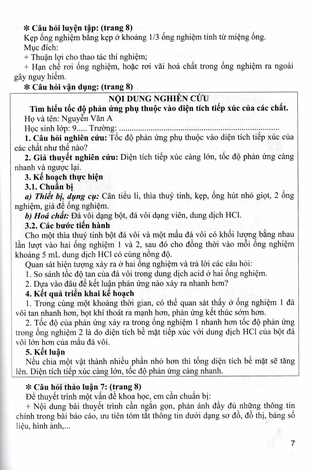 Hướng Dẫn Trả Lời Câu Hỏi Và Bài Tập Khoa Học Tự Nhiên 9 (Dùng Kèm SGK Chân Trời Sáng Tạo) - HA