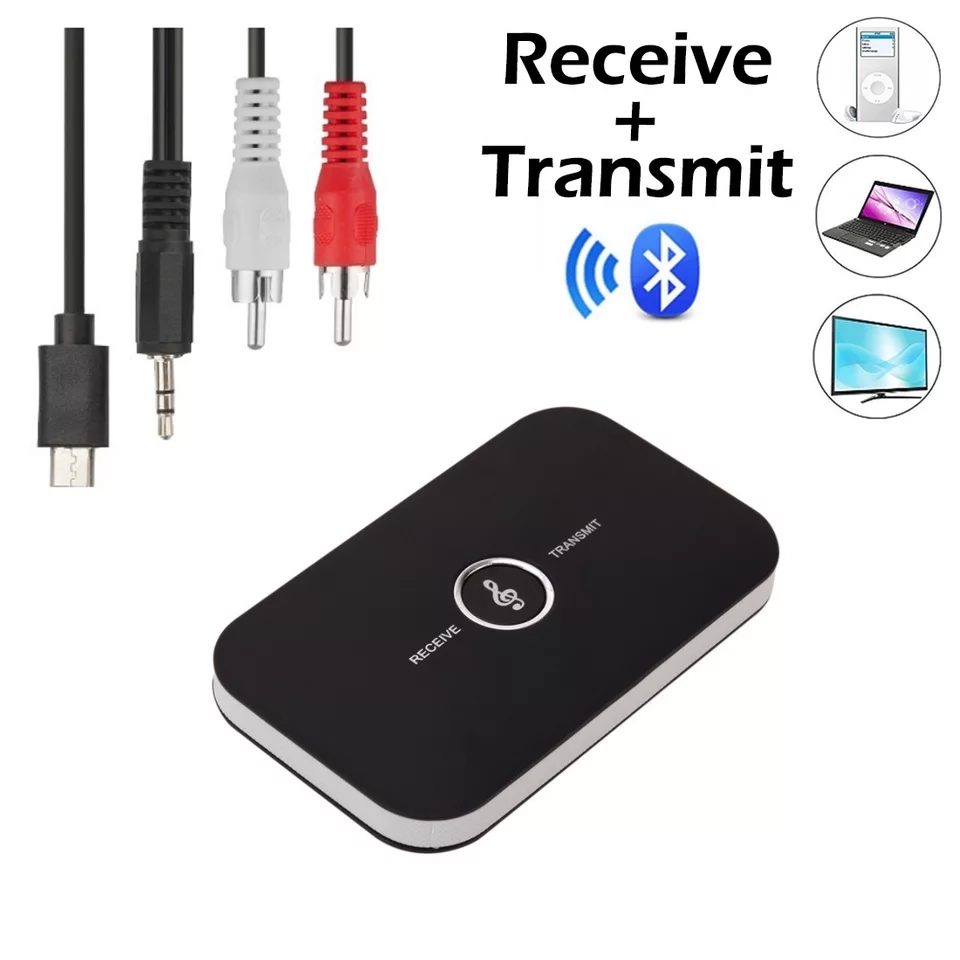 Thiết bị tạo bluetooth cho amply, tivi. Kết nối không dây karaoke tivi với amply âm thanh chất lượng cao Hi-Fi thời lượng pin cao tặng kèm dây cốc sạc