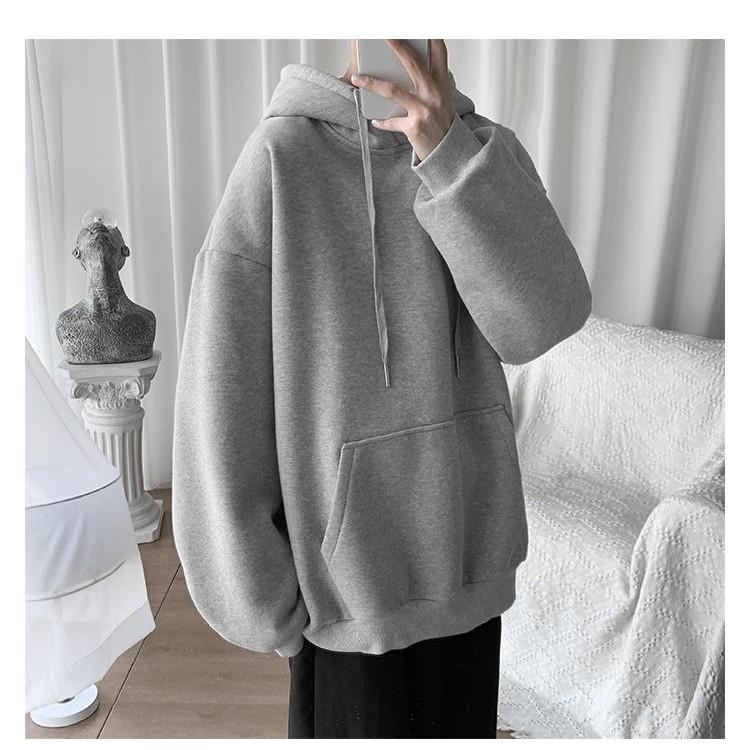 ÁO HOODIE UNISEX Nam Nữ BASIC CAO CẤP màu GHI