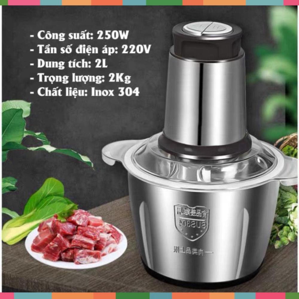 Máy xay thịt cối inox 304 4 lưỡi đa năng công suất 2500w, máy xay bear mini cầm tay siêu khỏe dễ dàng sử dụng A29