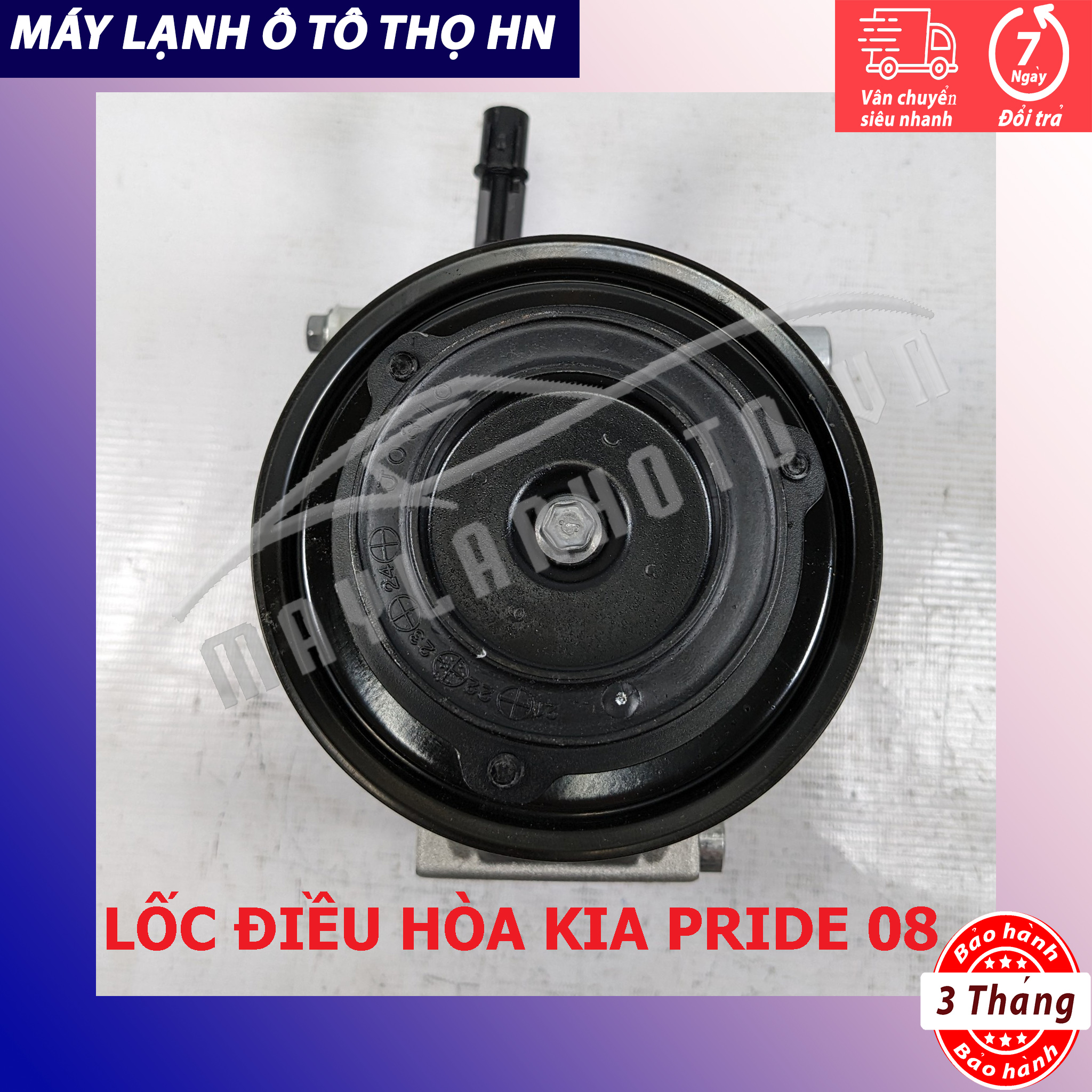 Lốc điều hòa (block,máy nén) Kia Pride New - Rio 2006 2007 2008 2009 2010 2011 hàng xịn Hàn Quốc 06 07 08 09 10 11