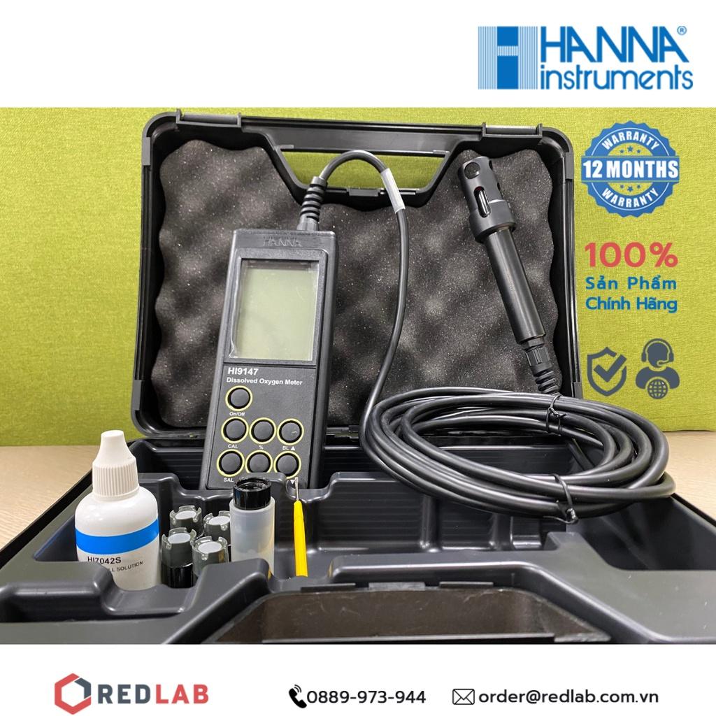 Máy Đo Oxy Hòa Tan/Nhiệt Độ Trực Tiếp - Ứng dụng trong Thủy Sản Hanna HI9147-04, bảo hành 12 tháng