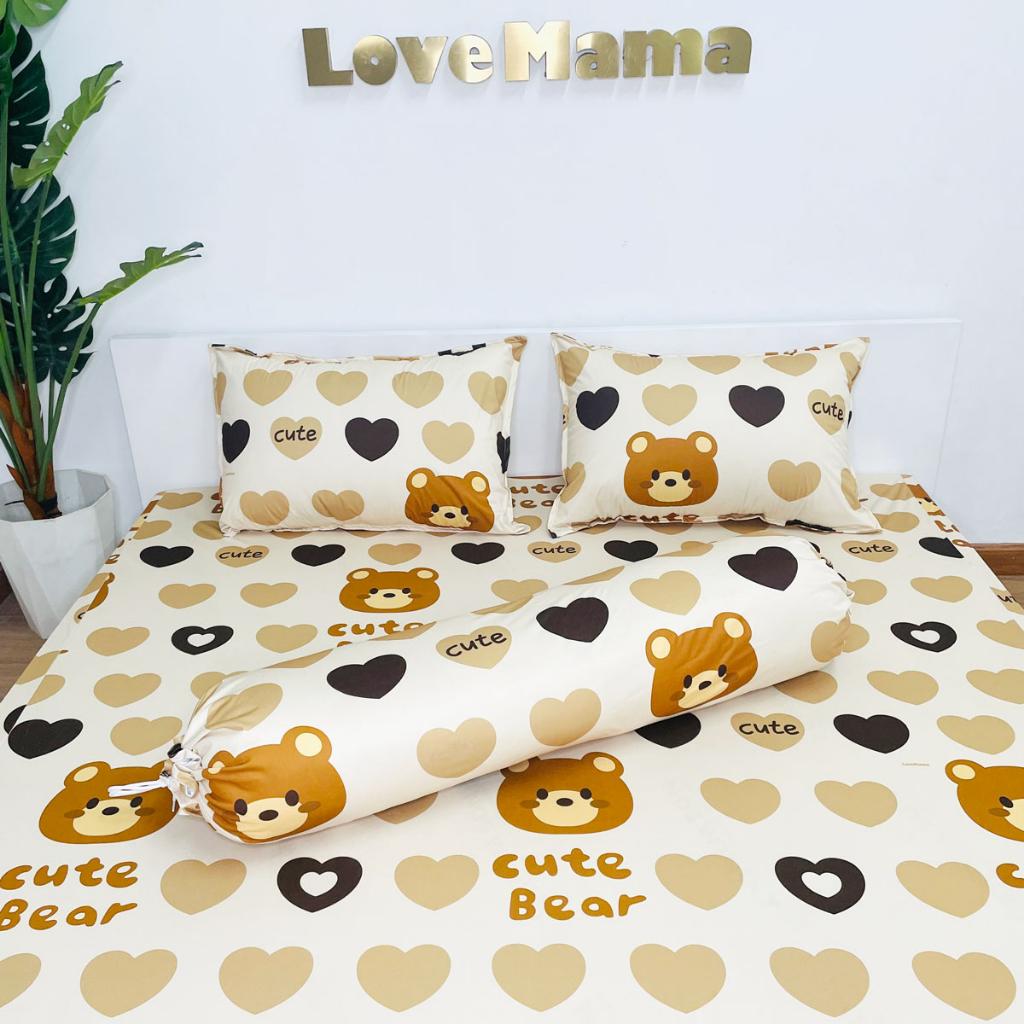 Ga chống thấm Cotton cao cấp gấu bear cute không sột soạt, không nóng, thoáng mát