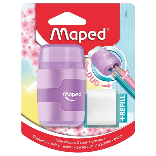 Gôm Chuốt 2 Lỗ Pastel Maped 049230 - Tím