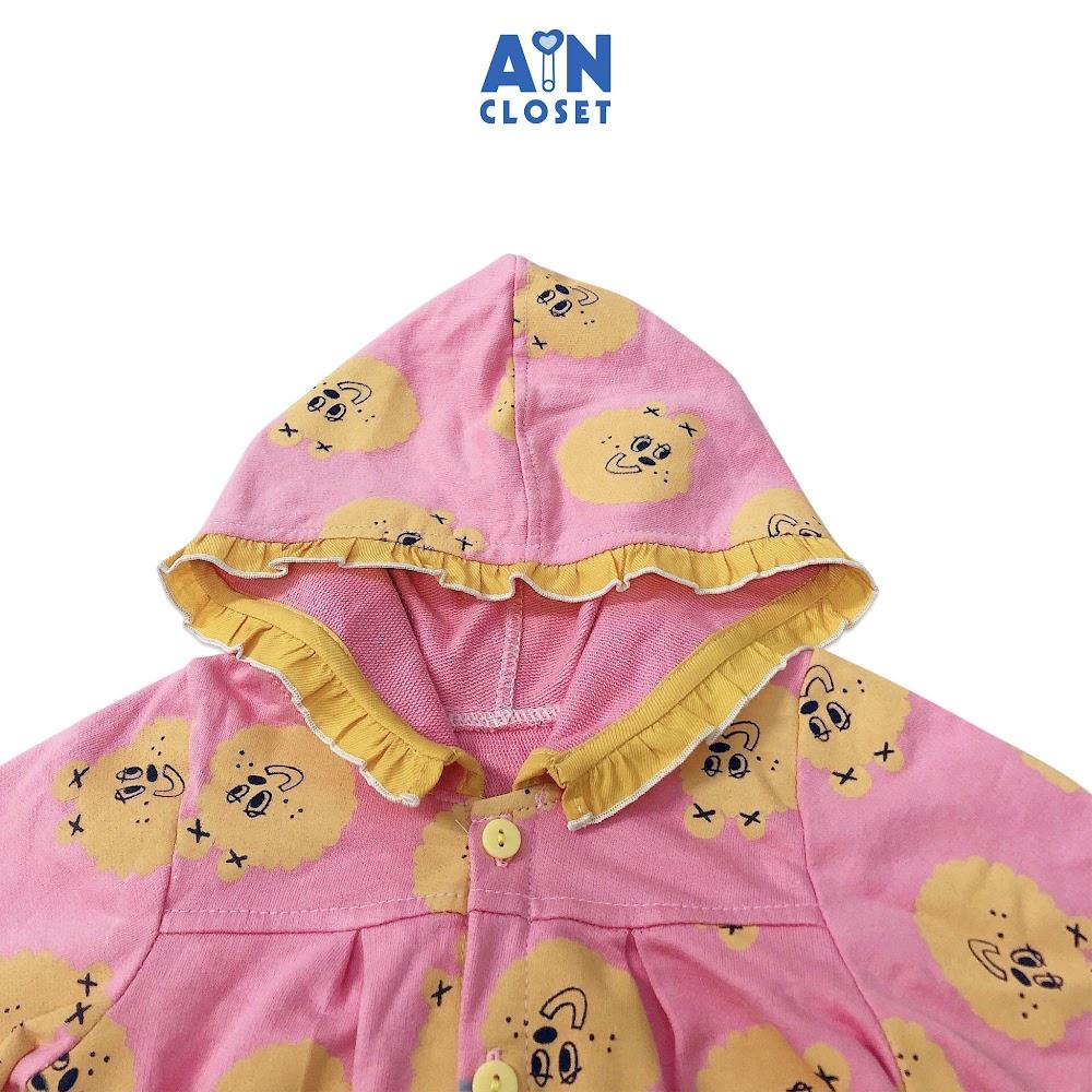 Hình ảnh Áo khoác có nón bé gái họa tiết Gấu bông vàng thun da cá - AICDBGWTI5DO - AIN Closet