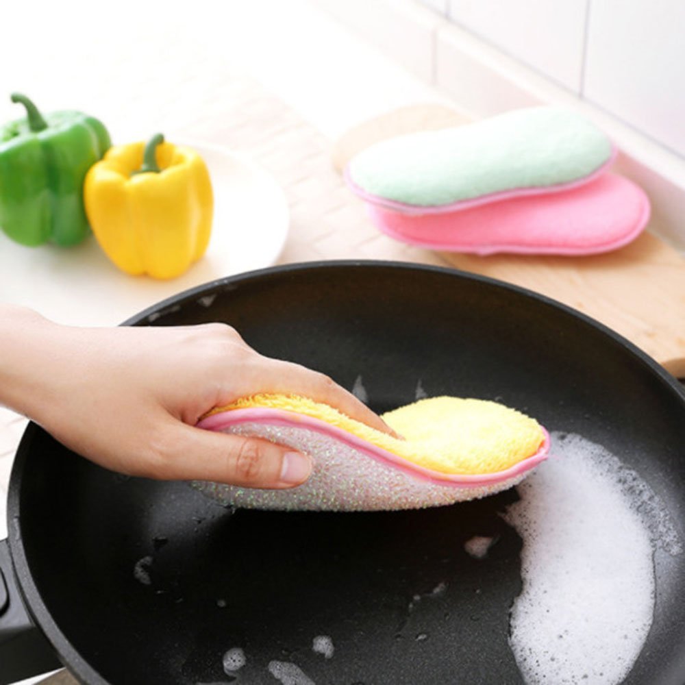 Miếng rửa bát đĩa, cọ xoong nồi 2 mặt siêu mềm dùng cho nhà bếp