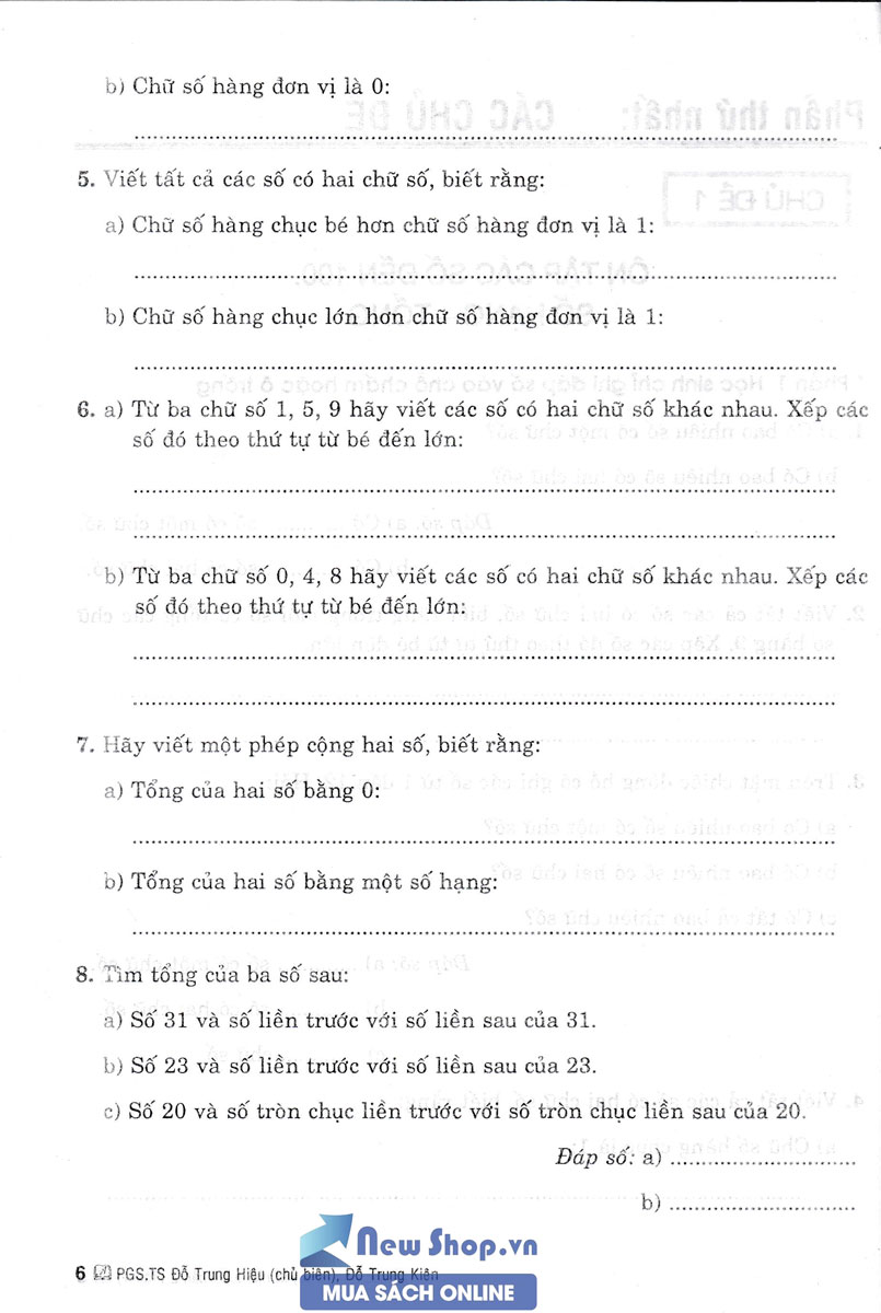 Thử Sức Trạng Nguyên Nhỏ Tuổi Môn Toán Lớp 2 - Tập 1 (Biên Soạn Theo Chương Trình Mới)