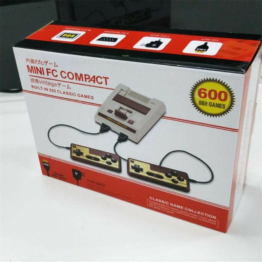 Mini FC Compact Built In 600 Classic Games 8Bit HDMI TV Game Console