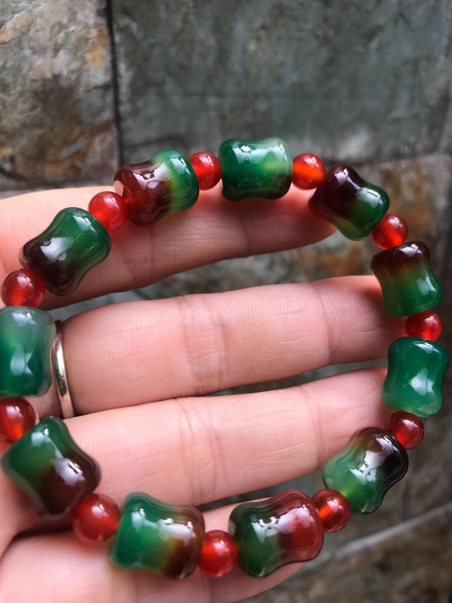 VÒNG MÃ NÃO TỨ QUÝ KHÚC SIZE 9ly NỮ MẠNG MỘC HOẢ THỔ