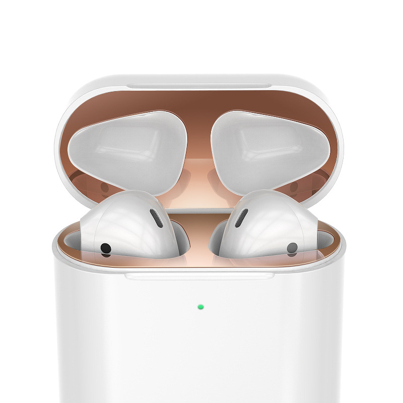 Miếng Dán Kim Loại Mỏng Chống Bụi Cho Case Airpods 1/ Airpods 2