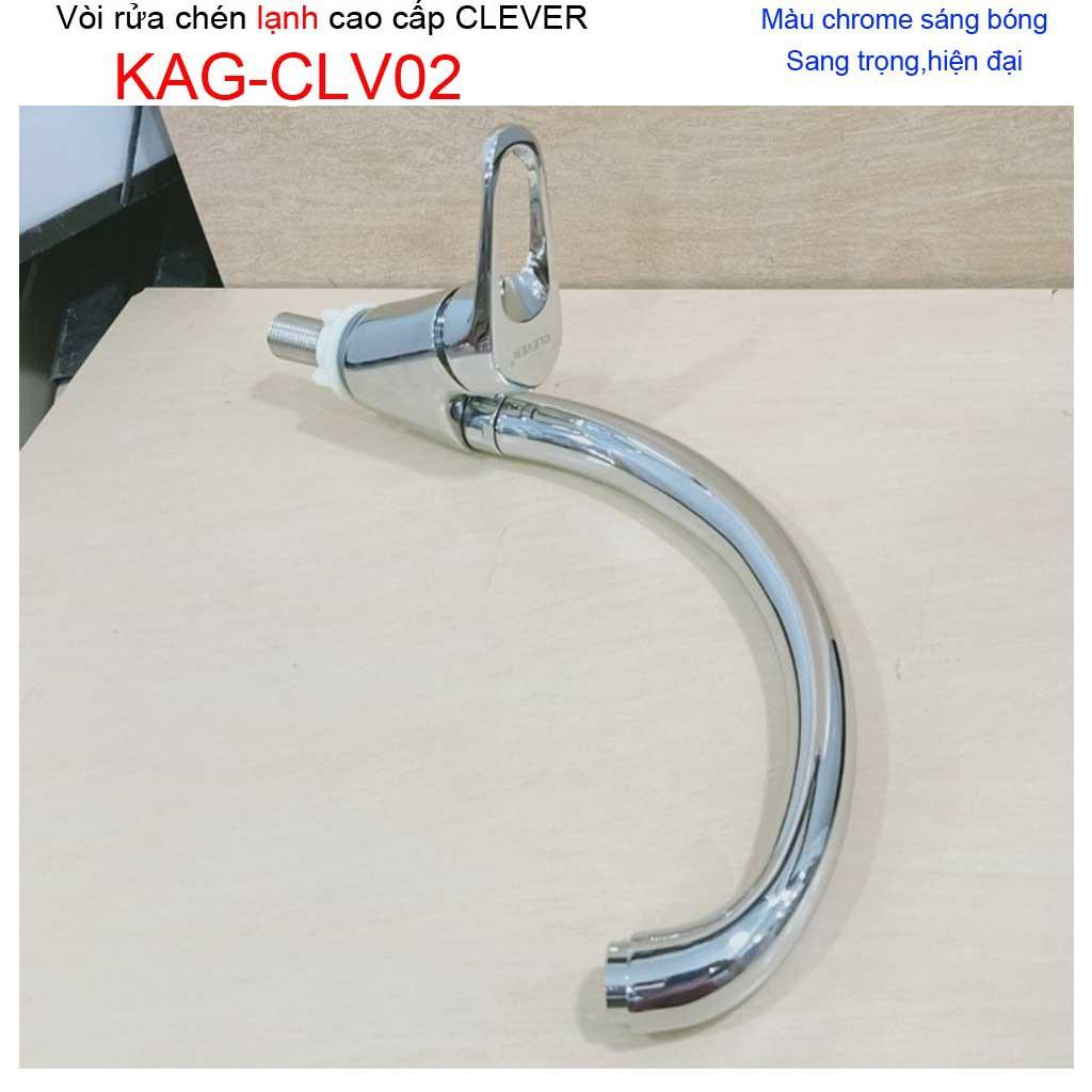 Vòi rửa chén bát KAG-CLV02, Vòi nóng lạnh, vòi bếp nóng lạnh chậu rửa chén Clever