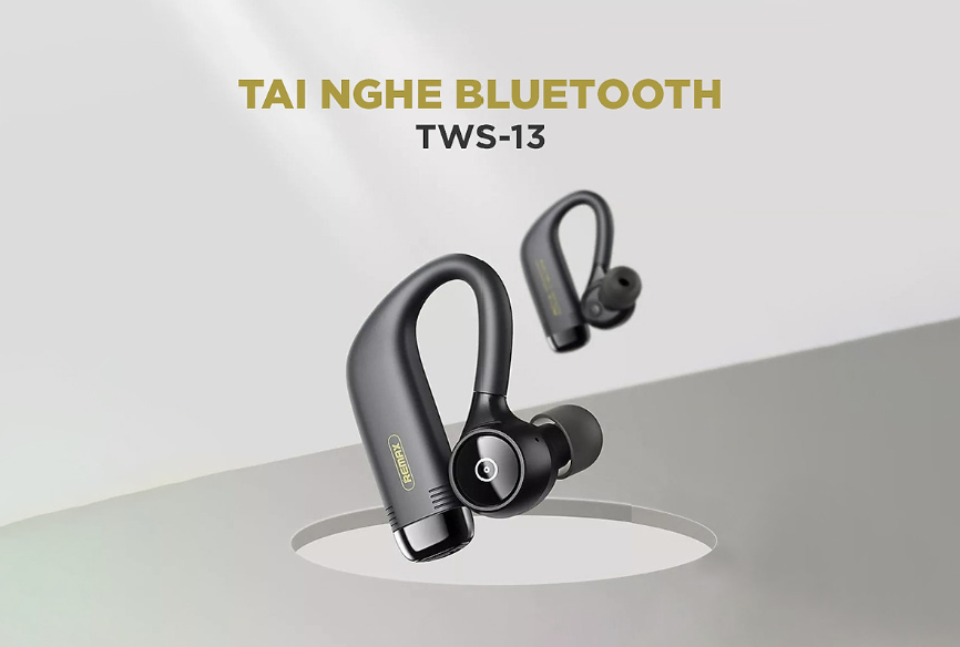 Tai Nghe Bluetooth Thể Thao REMAX TWS-13 Nghe Nhạc Tới 14 Giờ Liên Tục Sạc 1.5 Giờ - Hàng Chính Hãng