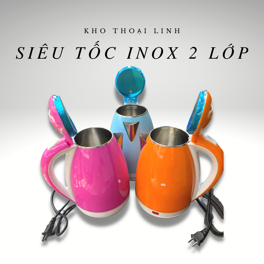 ẤM SIÊU TỐC INOX 2 LỚP DUNG TÍCH 1L8 SIÊU NHANH & ĐẸP