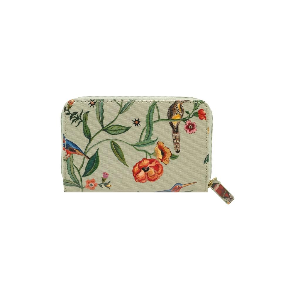 Cath Kidston - Ví cầm tay nữ/Folded Zip Wallet - Summer Birds - Green -1049312