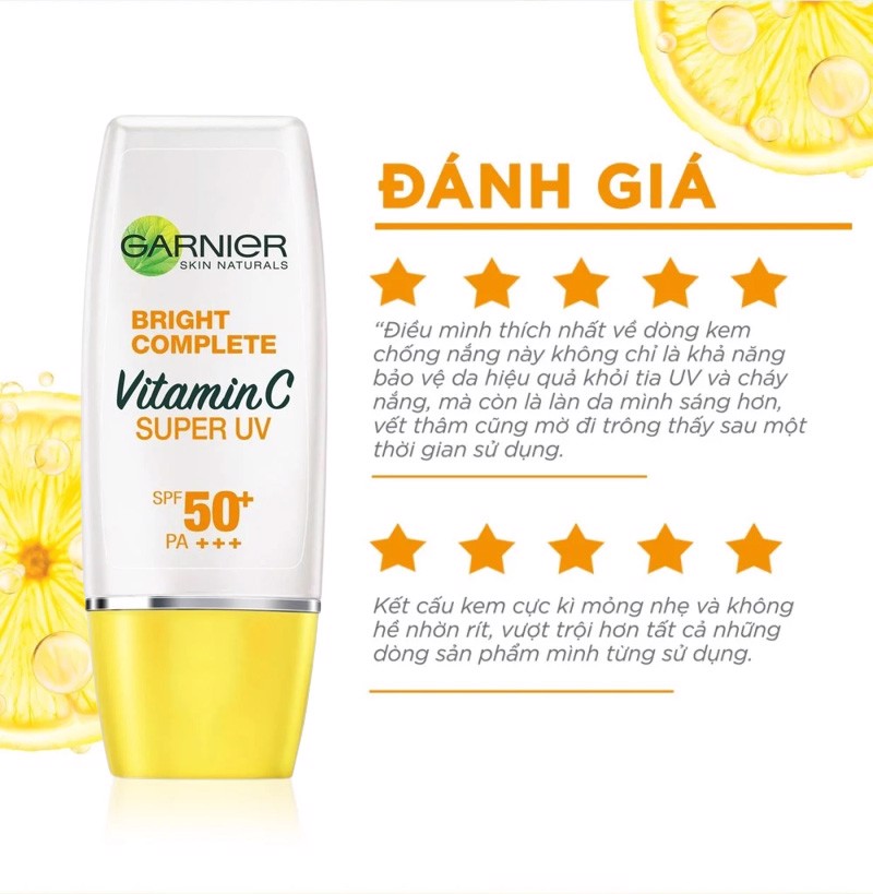 Kem Chống Nắng Sáng Da Garnier Light Complete Super UV Spot-Proof Sunscreen - Natural Finish SPF 50+/ PA++++