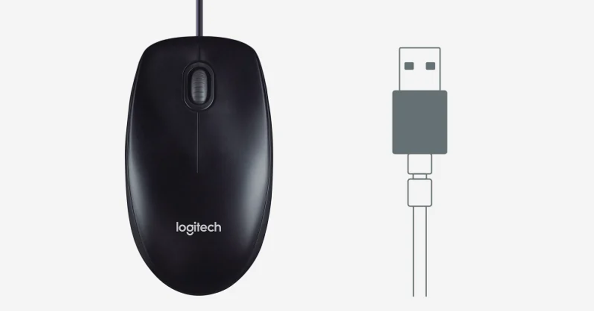 Chuột văn phòng Logitech B100 - Hàng Chính Hãng