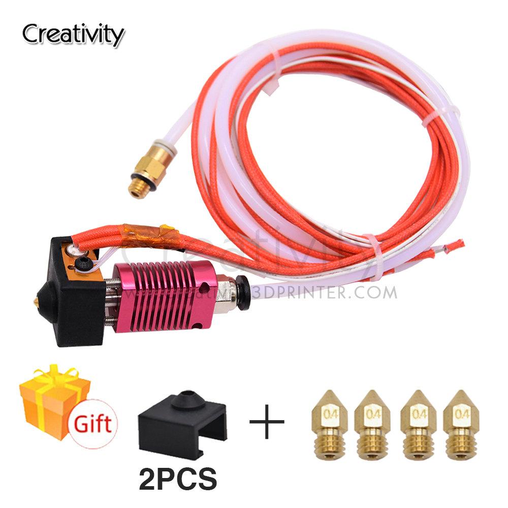 MK8 Máy Đùn Hotend Bộ J-Đầu Nóng Cấp Bộ Đầu Phun 0.4Mm 1.75Mm Cho Ender-3 Ender 5 Ender 3 V2 CR10/CR 10S/Pro 3D Máy In Phần