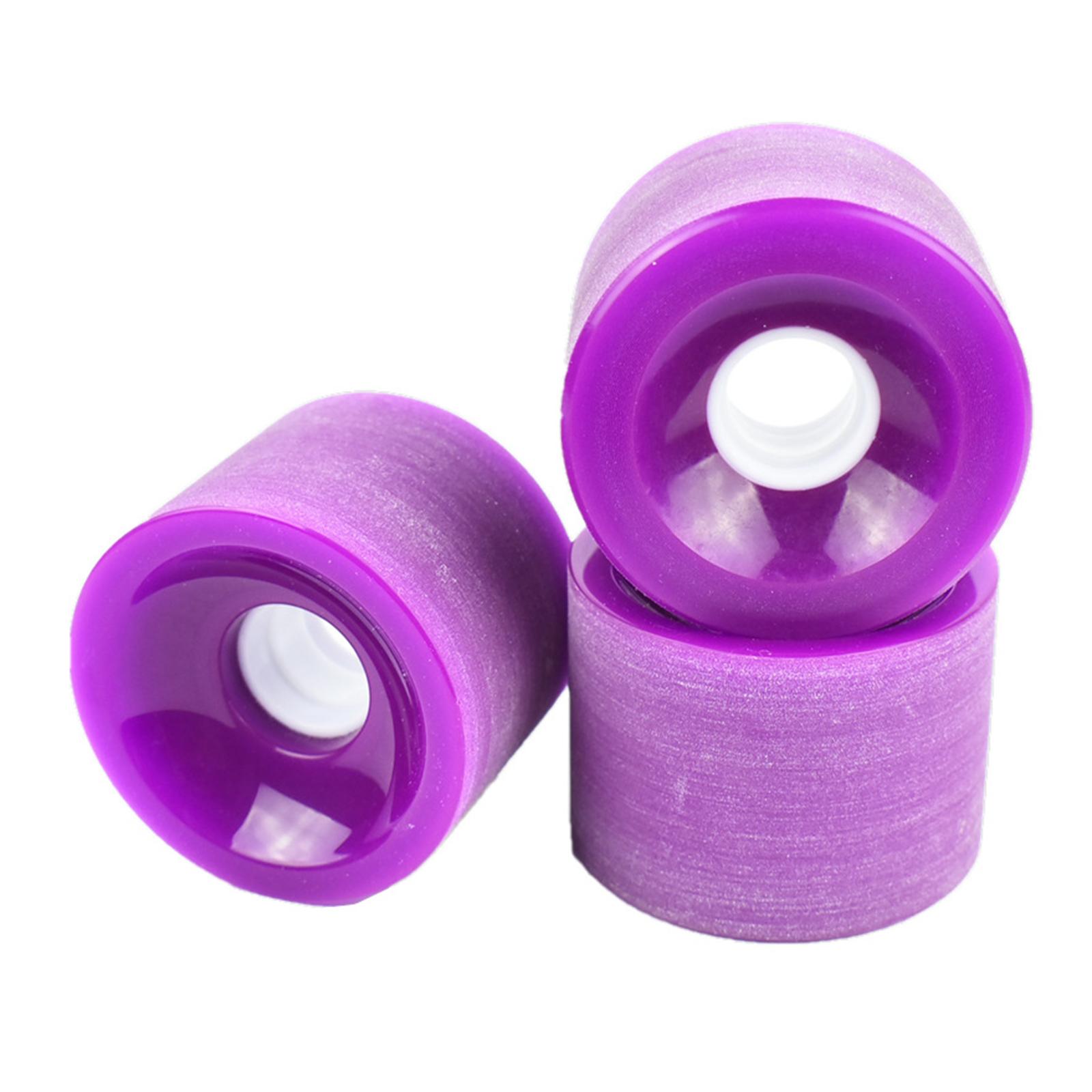 4Pcs Skateboard Wheels Set Replacement PU Roller 78A Longboard Parts