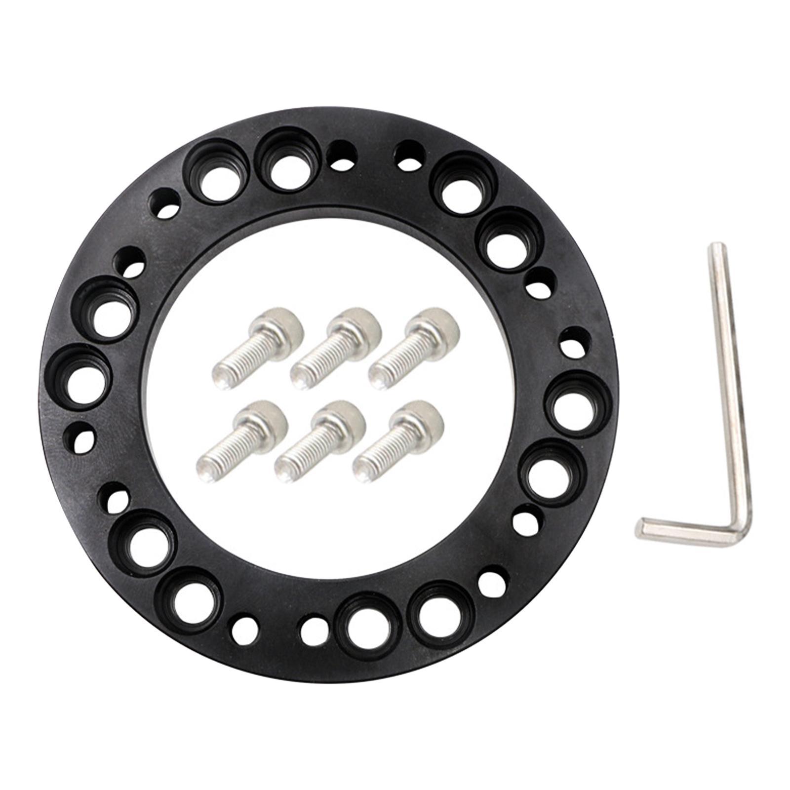 Car Steering Wheel Hub Adapter Spacer W/ 6 Screws Conversion Spacer Racing Car