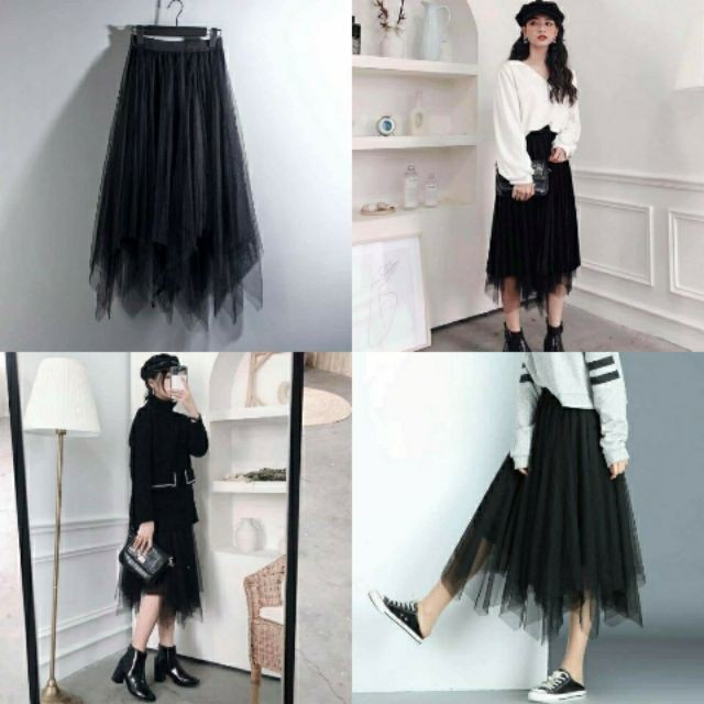 Chân váy tua nhọn cá tính