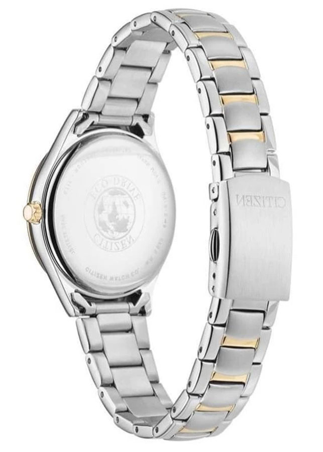 Đồng Hồ Nữ Citizen Đính Đá Swarovski Dây Thép Không Gỉ EO1184-81D - Mặt Xà Cừ