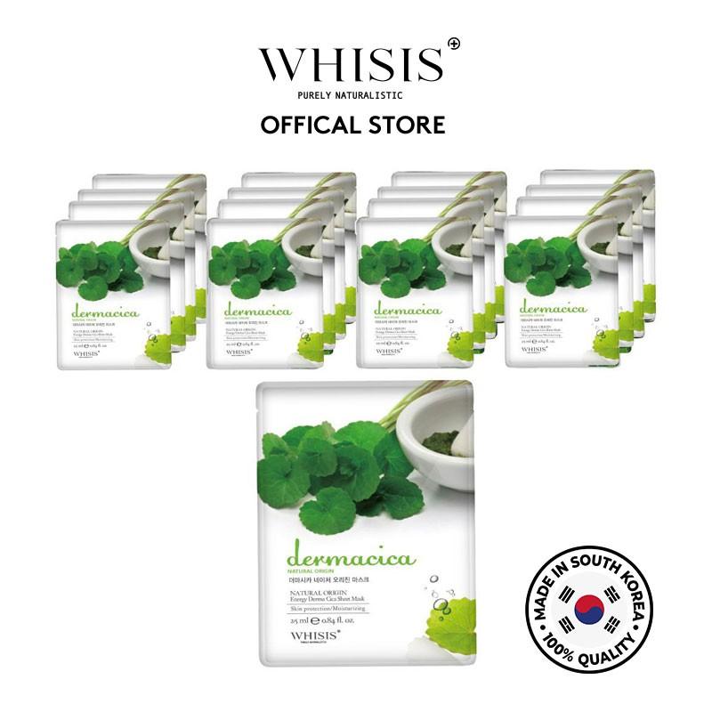 Combo 10 Mặt nạ rau má Whisis Nature Origin Energy Derma cica Sheet Mask
