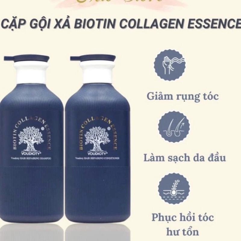 [+Tặng mũ trùm] Dầu gội xả phục hồi hương nước hoa Biotin Collagen Essence Blue 500ML chính hãƞg